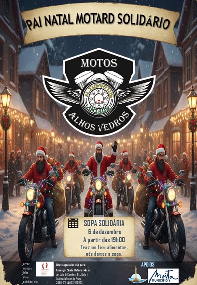 Pai Natal Motard Solidario Sopa Solidaria
